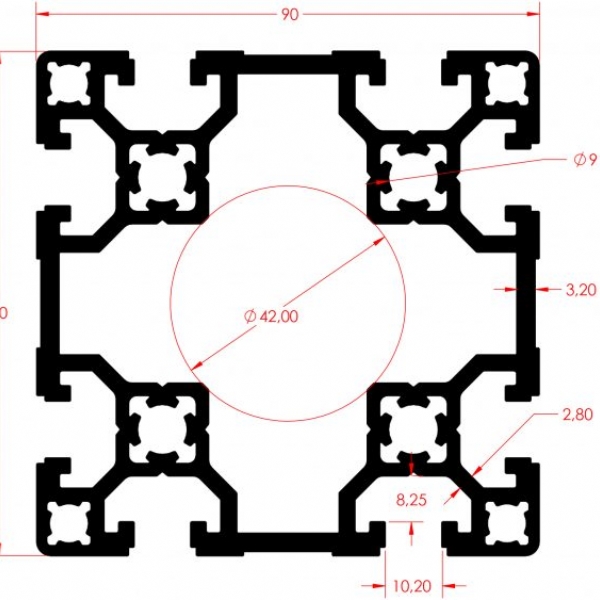 SGMA PROFL 90X90 K10 LIGHT